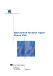 National VET research report France 2009