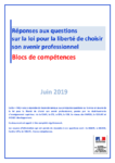 Blocs de compétences : réponses aux questions sur la loi pour la liberté de choisir son avenir professionnel