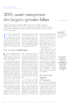 2001, année européenne des langues