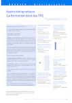 La formation dans les TPE