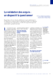 La validation des acquis de l'expérience
