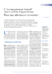 L'"accompagnement formatif" dans le système d'apprentissage