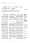 L'implication des entreprises dans le programme Equal