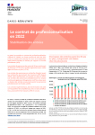 Le contrat de professionnalisation en 2022. Stabilisation des entrées