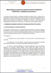 Observations à propos du projet d’accord constitutif de l’OPCO des « entreprises de services »