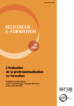 Recherche et formation, n°93 - avril 2021 - L'évaluation de la professionnalisation en formation