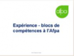 Expérience - Blocs de compétences à l’Afpa