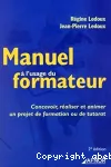 Manuel à l'usage du formateur