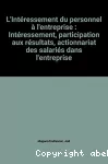 Intéressement du personnel à l'entreprise (L')