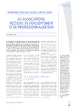 Les associations, vecteurs de développement et de professionnalisation