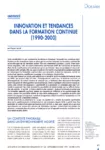 Université : innovation et tendances dans la formation continue, 1990-2000