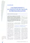 L'accompagnement à la construction des parcours de professionnalisation