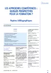 Les approches compétences ; quelles perspectives pour la formation ? - repères bibliographiques