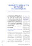 La formation des dirigeants d'entreprises d'économie sociale