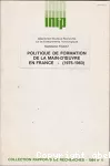 Politique de formation de la main-d'oeuvre en France (1975-1983)