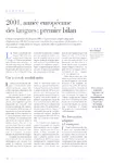 2001, année européenne des langues