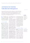 Les enjeux du nouveau code des marchés publics