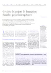 Gestion de projets de formation dans les pays francophones