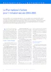 Le plan national d'action pour l'inclusion sociale 2003-2005