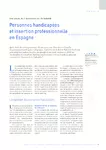 Personnes handicapées et insertion professionnelle en Espagne