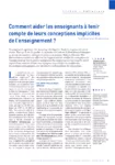 Comment aider les enseignants à tenir compte de leurs conceptions implicites de l'enseignement ?