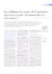 La validation des acquis de l'expérience