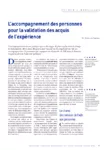 L'accompagnement des personnes pour la validation des acquis de l'expérience