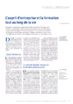 L'esprit d'entreprise et la formation tout au long de la vie