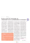 Du bon usage des technologies de l'information et de la communication en formation