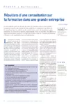 Résultats d'une consultation sur la formation dans une grande entreprise