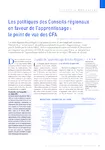 Les politiques des Conseils régionaux en faveur de l'apprentissage