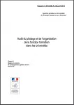 Audit du pilotage et de l’organisation de la fonction formation dans les universités