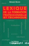 Lexique de la formation professionnelle technique