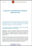 Le pouvoir sur la formation dans l'entreprise après la loi travail