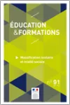 Education & formations, n°91 - septembre 2016 - Massification scolaire et mixité sociale