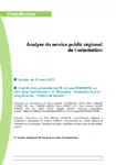 Analyse du service public régional de l'orientation