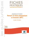 Remplir le bilan pédagogique et financier (BPF)