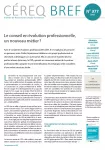 Céreq bref, n° 377 - mai 2019 - Le conseil en évolution professionnelle, un nouveau métier ?