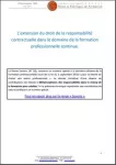 L’extension du droit de la responsabilité contractuelle dans le domaine de la formation professionnelle continue