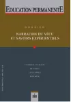 Education permanente, n°222 - 1er trimestre 2020 - Narration du vécu et savoirs expérientiels