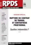 RPDS revue pratique de droit social, n°899 - mars 2020 - Rupture du contrat de travail et contentieux prud'hommal