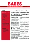 Bases, n°386 - novembre 2020 - La formation au coeur de la relation entre le professionnel de l’information et son public