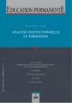 Education permanente, n°229 - décembre 2021 - Analyse institutionnelle et formation