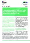 Quelle proximité entre le Service public de l’emploi et les jeunes en dispositifs d’insertion professionnelle ?