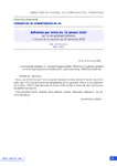 Adhésion par lettre du 12 janvier 2022 de l'Union syndicale Solidaires à l'accord de constitution du 20 décembre 2018