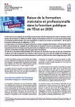 Stats rapides, n°81 - mai 2022 - Baisse de la formation statutaire et professionnelle dans la fonction publique de l’État en 2020