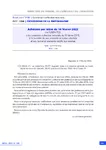 Adhésion par lettre du 14 février 2022 de l'UNSA FCS à la convention collective nationale du 13 février 2013, à l'ensemble de ses avenants et textes attachés et aux textes et avenants relatifs aux salaires