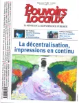 Pouvoirs locaux, n°121 - novembre 2022 - La décentralisation, impressions en continu