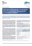 Dares focus, n° 10 - février 2023 - Quel apport des périodes en entreprise durant les formations des personnes en recherche d’emploi ?