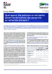 Quel apport des périodes en entreprise durant les formations des personnes en recherche d’emploi ?